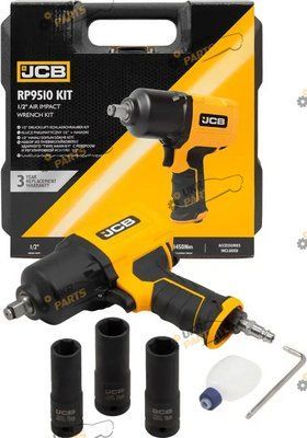 Гайковерт пневматичний JCB ударний з комплектом головок 1/2" (СТ-00163054) СТ-00163054 фото