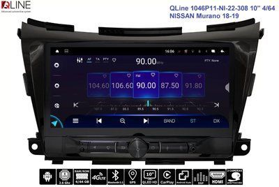 Штатна магнітола QLine AMR 1046Р11-NI-22-308 10" 4/64 NISSAN Murano 18-19 34743-car фото