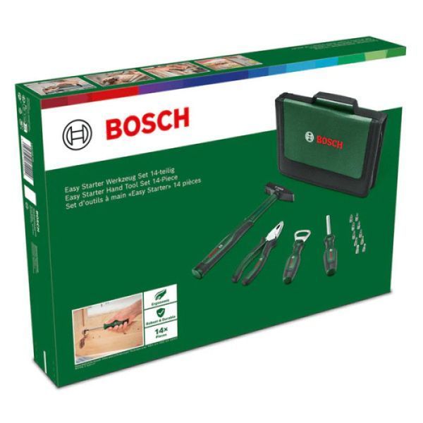 Набір ручного інструменту "Легкий старт" 14 предметів Bosch 1600A027PT 1600A027PT фото