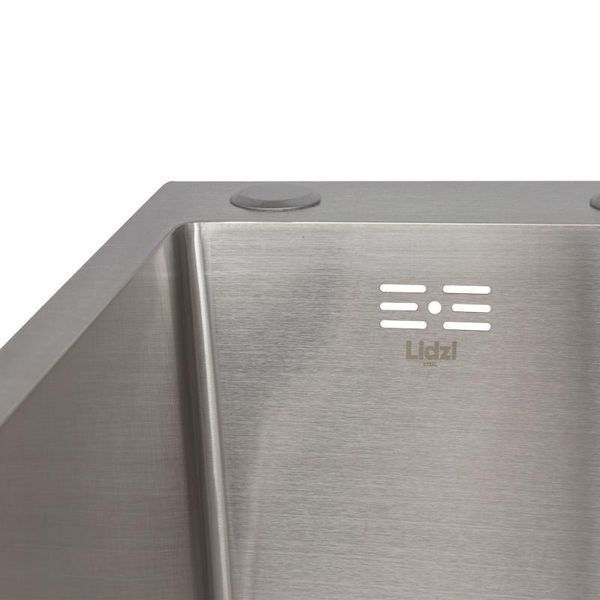 Мийка для кухні інтегрована Lidz Handmade H6350R крило праворуч (LDH6350BRUR45587) Brushed Steel 3,0/1,0 мм SD00051711 фото