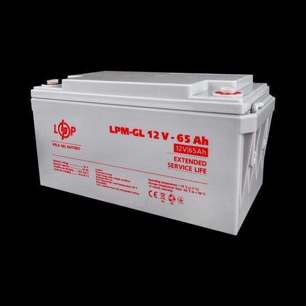 Акумулятор гелевий LPM-GL 12V - 65 Ah 3869(log) фото