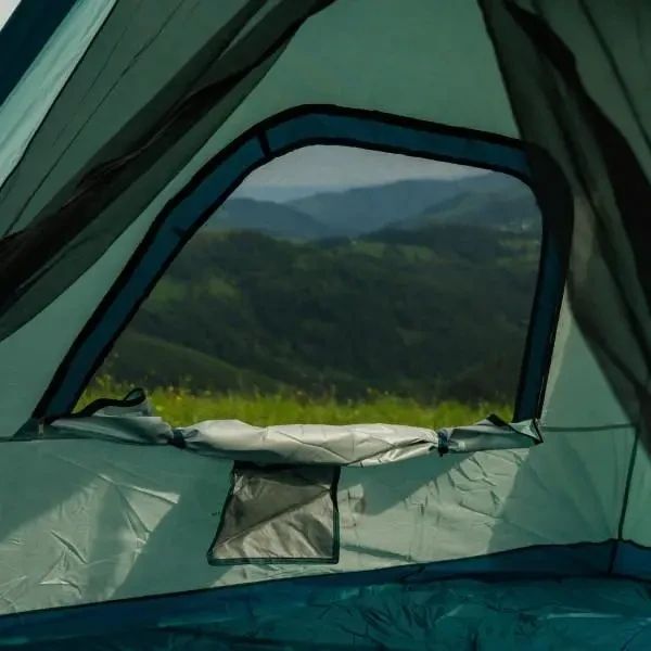 Намет туристичний тримісний 235*235*155 см з тентом синій LUGI LU005BL LU005BL фото