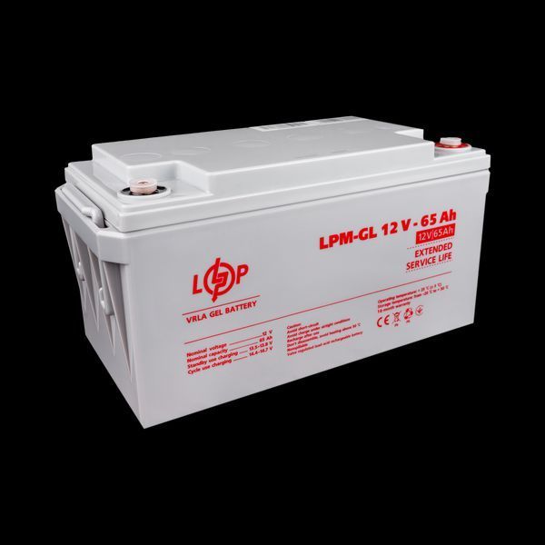 Акумулятор гелевий LPM-GL 12V - 65 Ah 3869(log) фото