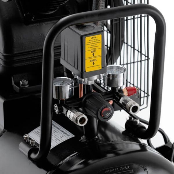Компресор 100 л, 3 кВт, 220 В, 10 атм, 500 л/хв, 2 циліндри, STORM INTERTOOL PT-0014 PT-0014 фото