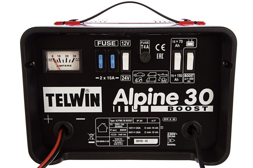 Зарядний пристрій Telwin ALPINE 30 BOOST 230 V 12-24 V 807547 фото