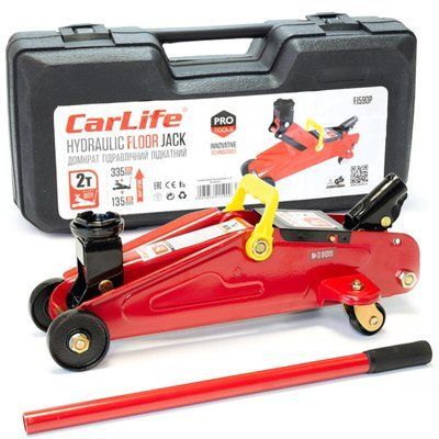 Домкрат підкатний CarLife 2т 135-335мм у кейсі FJ590P FJ590P(L) фото