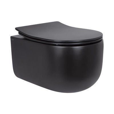 Унітаз підвісний Qtap Taurus безободковий з сидінням Soft-close QT2433084EUQMB SD00051553 фото
