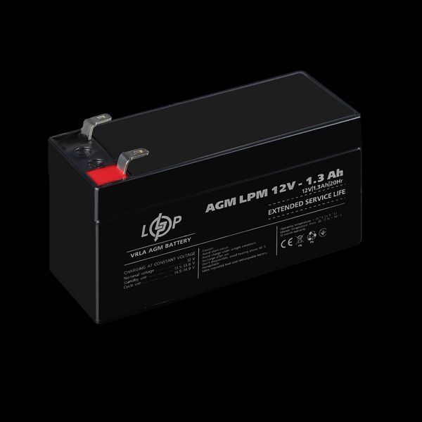 Акумулятор AGM LPM 12V - 1.3 Ah 4131(log) фото