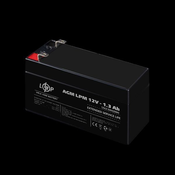 Акумулятор AGM LPM 12V - 1.3 Ah 4131(log) фото