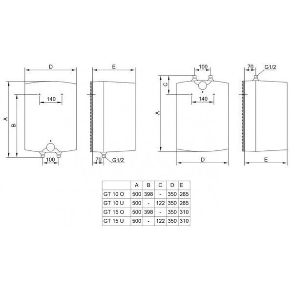 Бойлер Tiki Mini PBT 15 GT 15U (під мийкою) 700189 700189 фото