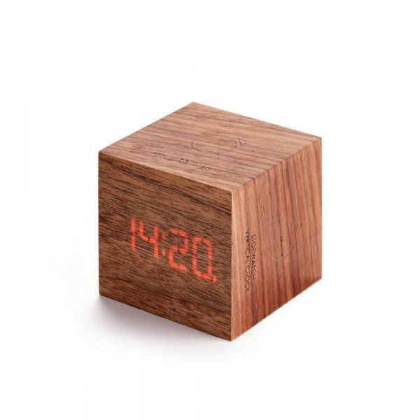Будильник на акумуляторі Cube Gingko (Англія), дерево горіх (G028WT) G028WT фото