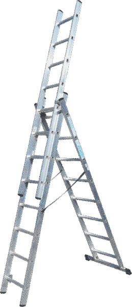 Драбина 3-секц. ELKOP розкл. 3*8сх. 2,2-4,50м VHR T VHR T 3*8 фото