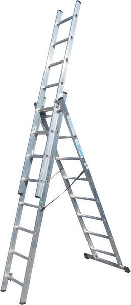 Драбина 3-секц. ELKOP розкл. 3*8сх. 2,2-4,50м VHR T VHR T 3*8 фото