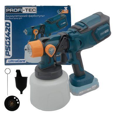 Акумуляторний фарбопульт PROFI-TEC PSG1420 (без акумулятора та зарядного пристрою) 008057P фото