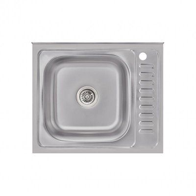 Кухонна мийка Brinex 6050-L 0,6 мм Satin (BRIN6050LSAT06) SD00054104 фото
