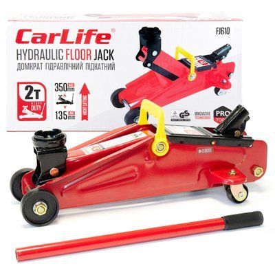 Домкрат підкатний CarLife 2т 135-350мм FJ610 FJ610(L) фото