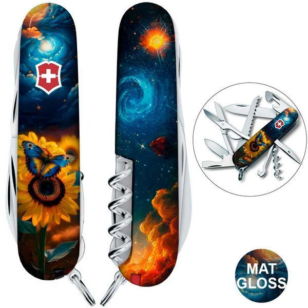 Складаний ніж Victorinox HUNTSMAN UKRAINE Зоряний метелик 1.3713.3.T3240pw 1.3713.3_T3240pw фото