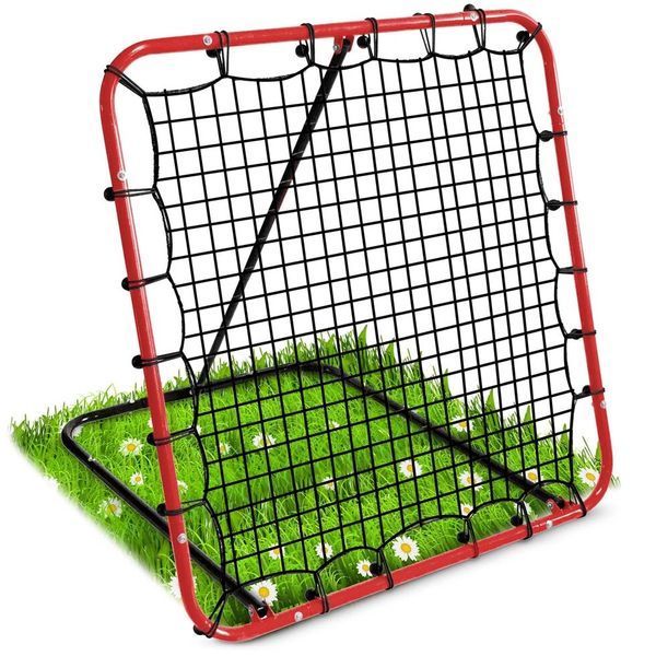 Сітка тренувальна для футболу Neo-Sport NS-491 Rebounder 120 x 120 х 107 см, червона 1491 фото