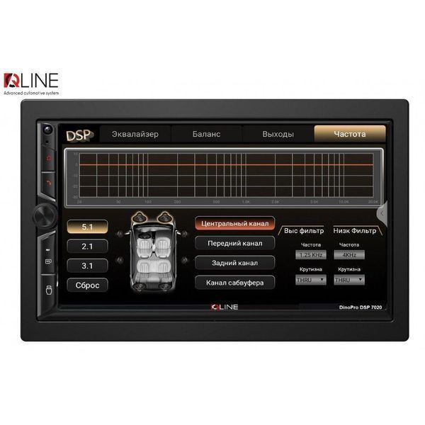 Універсальна автомагнітола 2-DIN Qline DinoPro DSP 7020 Android 10 2/32 31110-car фото