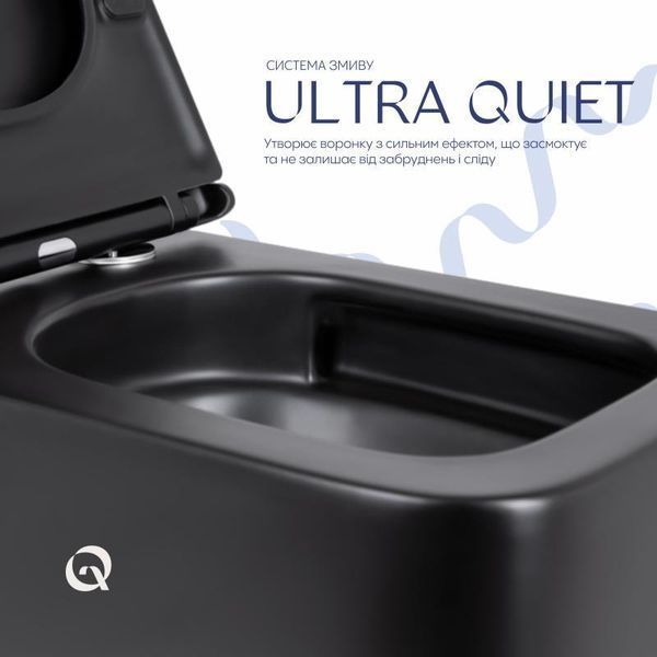 Унітаз підвісний Qtap Gemini безободковий з сидінням Soft-close QT2533076EUQMB SD00051555 фото