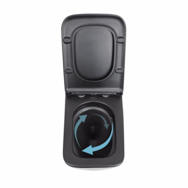 Унітаз підвісний Qtap Gemini безободковий з сидінням Soft-close QT2533076EUQMB SD00051555 фото