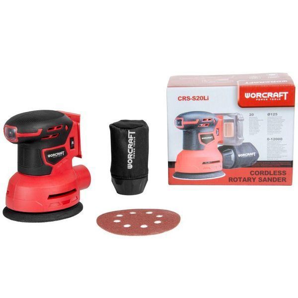 Акумуляторна шліфмашина ексцентрикова Worcraft CRS-S20Li 13131W фото