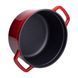 Каструля чавунна емальована 2 л з кришкою &Oslash;20 см Червона HP-1-2R Yongkang Jiaqi HP-1-2R HP-1-2R фото 5
