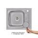 Кухонна мийка Brinex 6050-L 0,6 мм Satin (BRIN6050LSAT06) SD00054104 фото 3