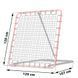 Сітка тренувальна для футболу Neo-Sport NS-491 Rebounder 120 x 120 х 107 см, червона 1491 фото 10