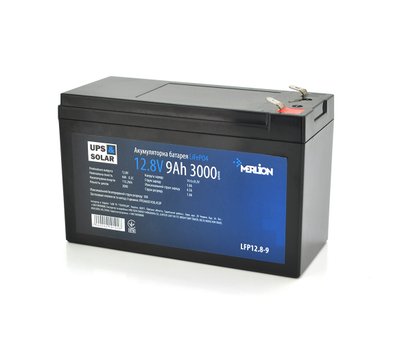 Аккумулятор литий железо фосфатный Merlion LiFePO4 12 8V 9AH (151x65x100) for UPS 3000 циклов U_19192 фото