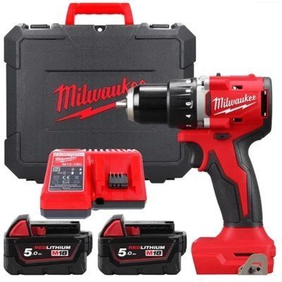 Дриль-шурупокрут акумуляторний безщітковий MILWAUKEE M18 BLDDRC-502С (60Нм) (ЗУ+2акк.Х5А&middot;год + кейс) 4933492835 фото