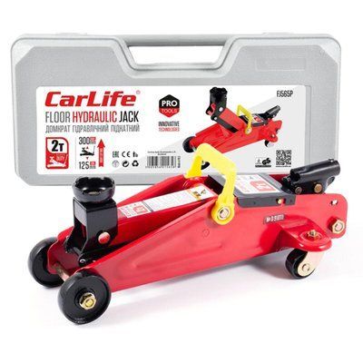 Домкрат підкатний CarLife 2т 125-305мм у кейсі FJ565P FJ565P(L) фото