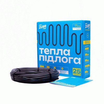 Нагрівальний кабель ZUBR DC Cable 17 1210Вт 7,1-8,9м&sup2; 71м (4820120222443) 115746 фото