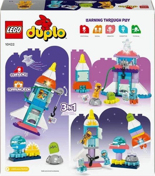 Конструктор Lego Duplo "Приключения на космическом шаттле 3-в-1", 10422 10422L фото