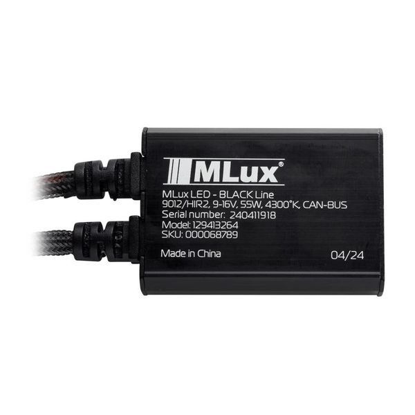 Комплект ламп MLux LED - BLACK Line 9012/HIR2, 55 Вт, 4300&deg;К (2 шт.) 129413264 129413264 фото