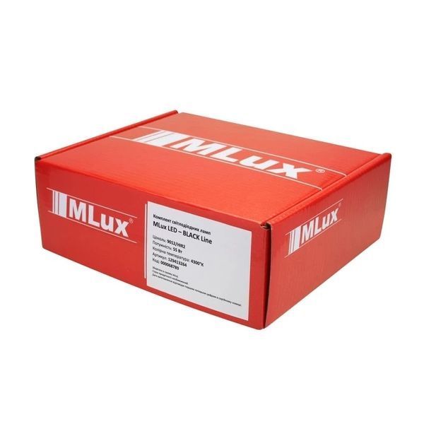 Комплект ламп MLux LED - BLACK Line 9012/HIR2, 55 Вт, 4300&deg;К (2 шт.) 129413264 129413264 фото