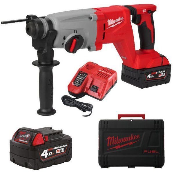 Перфоратор акумуляторний безщітковий SDS-PLUS MILWAUKEE, M18 BLHACD26-402X, 2,6Дж (зарядний пристрій М12-18 С, 2 акумулятори М18 4933492480 фото