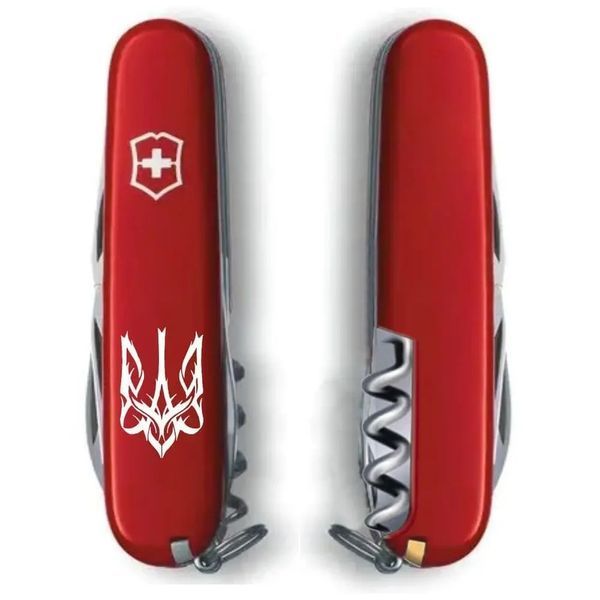Складаний ніж Victorinox SPARTAN UKRAINE Тризуб готичний білий 1.3603_T0630u 1.3603_T0630u фото