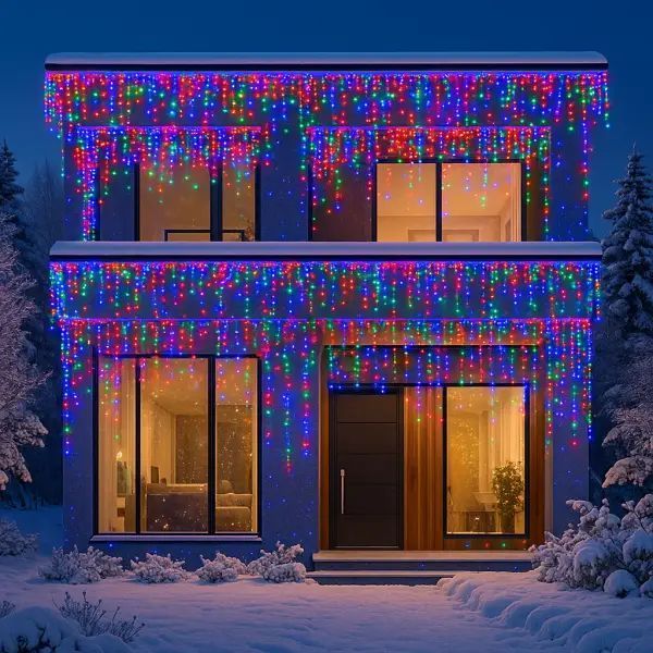 Вулична гірлянда Бахрома 36 м 600 LED білий провід Мультиколір 36MWML Garlando 36MWML 36MWML фото