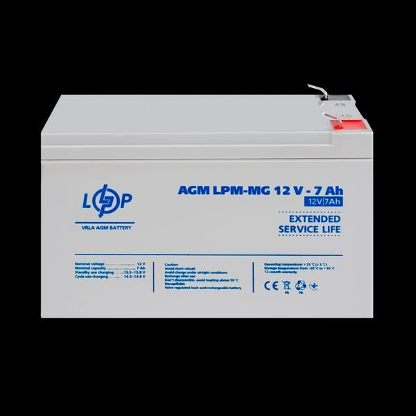 Акумулятор мультигелевий LPM-MG 12V - 7 Ah 6552(log) фото