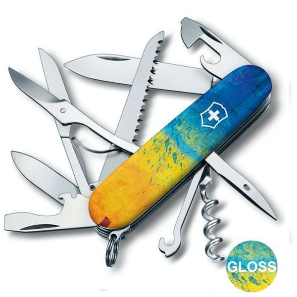 Складаний ніж Victorinox HUNTSMAN UKRAINE Жовто-синій малюнок 1.3713.7.T3100pw 1.3713.7_T3100pw фото