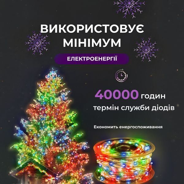 Гірлянда роса на пульті 100 метрів на 1000 led світлодіодів крапля на білому дроті мультиколор 1000L100MWML Garlando 1000L100MWML 1000L100MWML фото