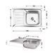 Кухонна мійка Brinex 5080-R 0,8 мм Satin (BRIN5080RSAT06) SD00054102 фото 2