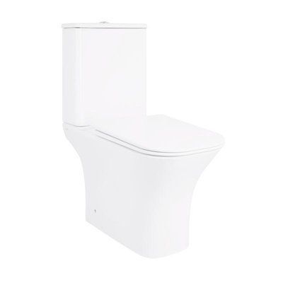 Унітаз-компакт Qtap Presto Quadro безободковий з сидінням Soft-close QT24221215AW SD00052480 фото