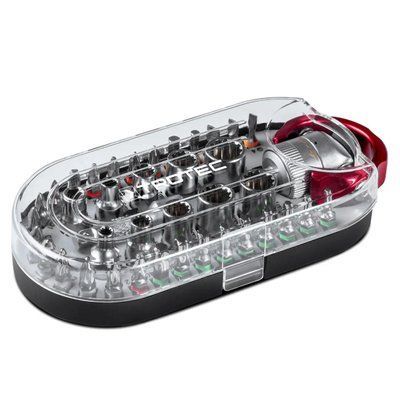 Викрутка з набором біт Trotec 40 pieces Bit and Socket Wrench Set (6200001005) DAS302815 фото