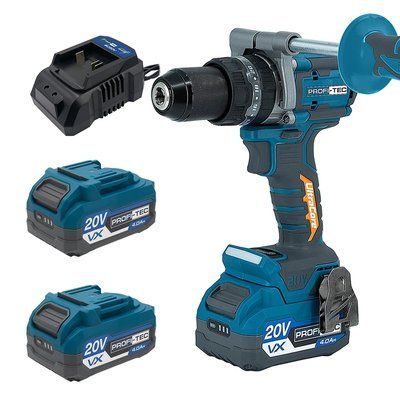 Акумуляторний дриль-шуруповерт PROFI-TEC PPCD16020 UltraCore (2&times;PT2040VX (4.0 Аг), зарядний пристрій) 007179P фото