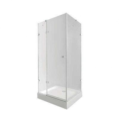 Набір Qtap душова кабіна Capricorn CRM1011SC6 Clear 2020x1000x1000 мм + піддон Tern 301112 100x100x12 см з SD00048930 фото