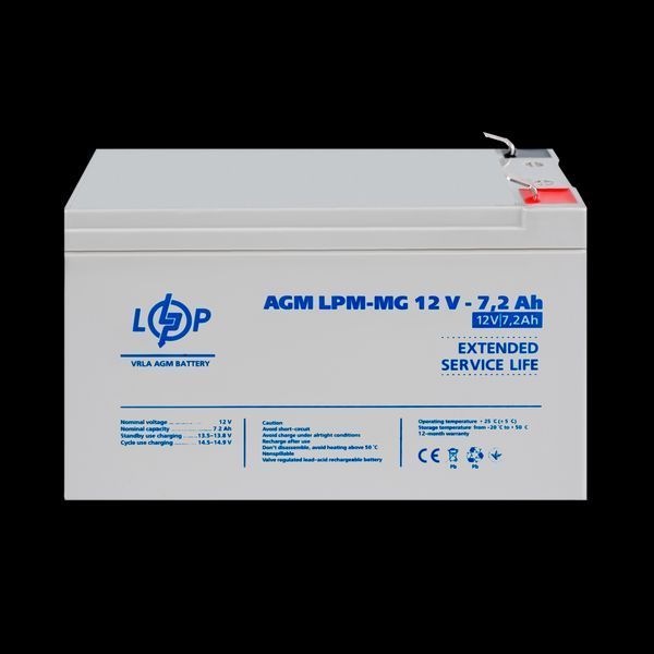 Акумулятор мультигелевий LPM-MG 12V - 7.2 Ah 6553(log) фото