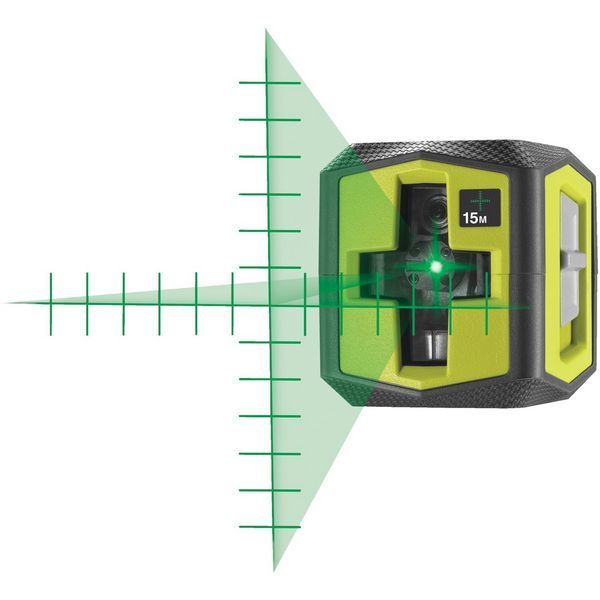 Нівелір лазерний Ryobi RBCLLG2 до 15м &plusmn;0.5мм перехресний зелений промінь 2хАА 0.4кг 5133005497 5133005497 фото