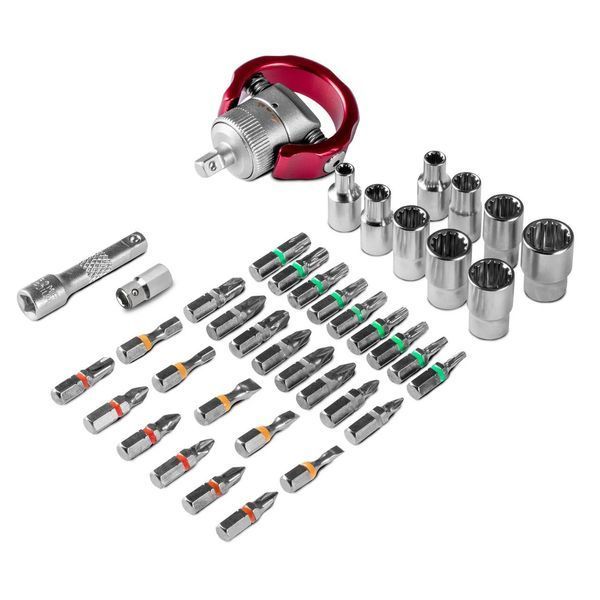 Викрутка з набором біт Trotec 40 pieces Bit and Socket Wrench Set (6200001005) DAS302815 фото